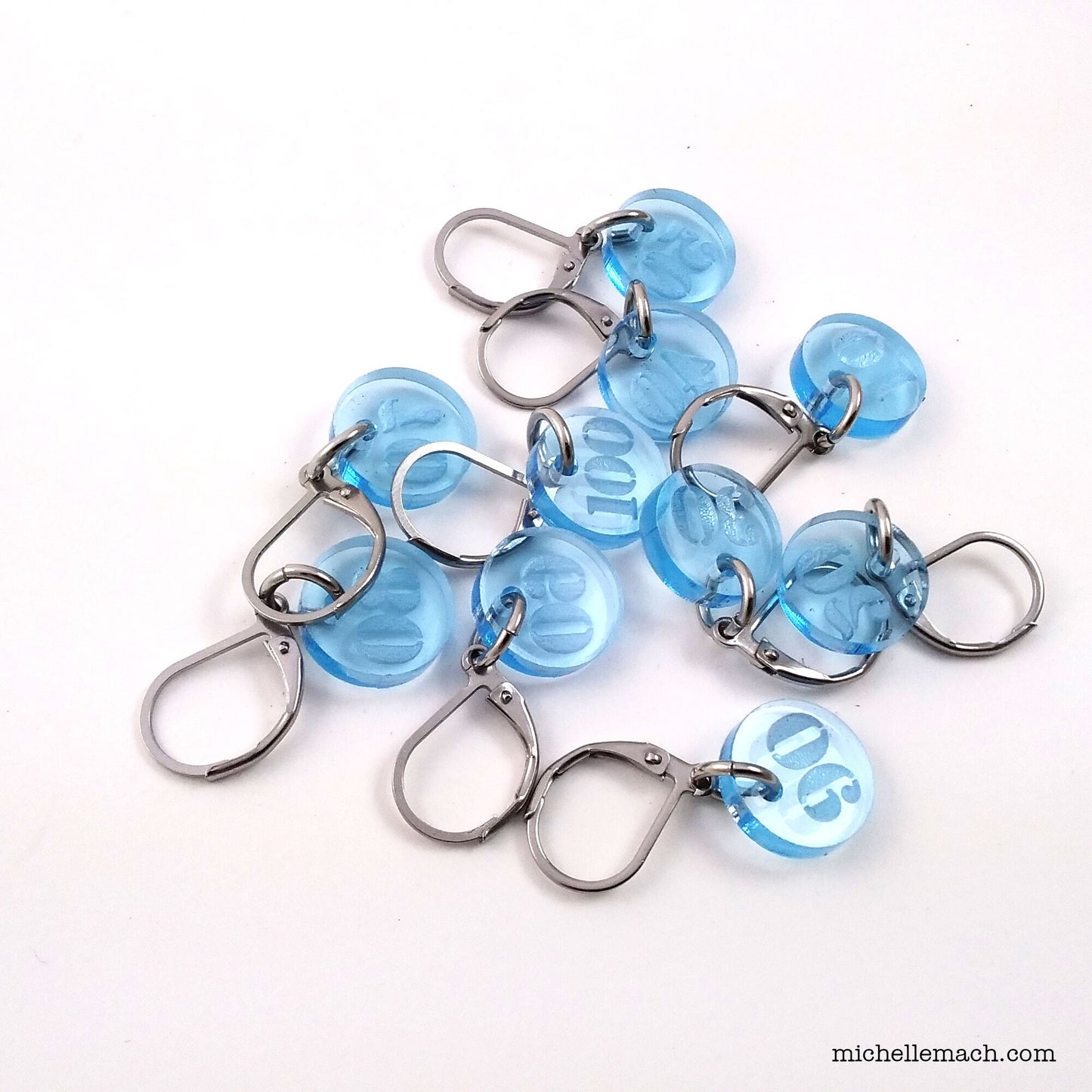 10-100 Number Stitch Markers (Set of 10)