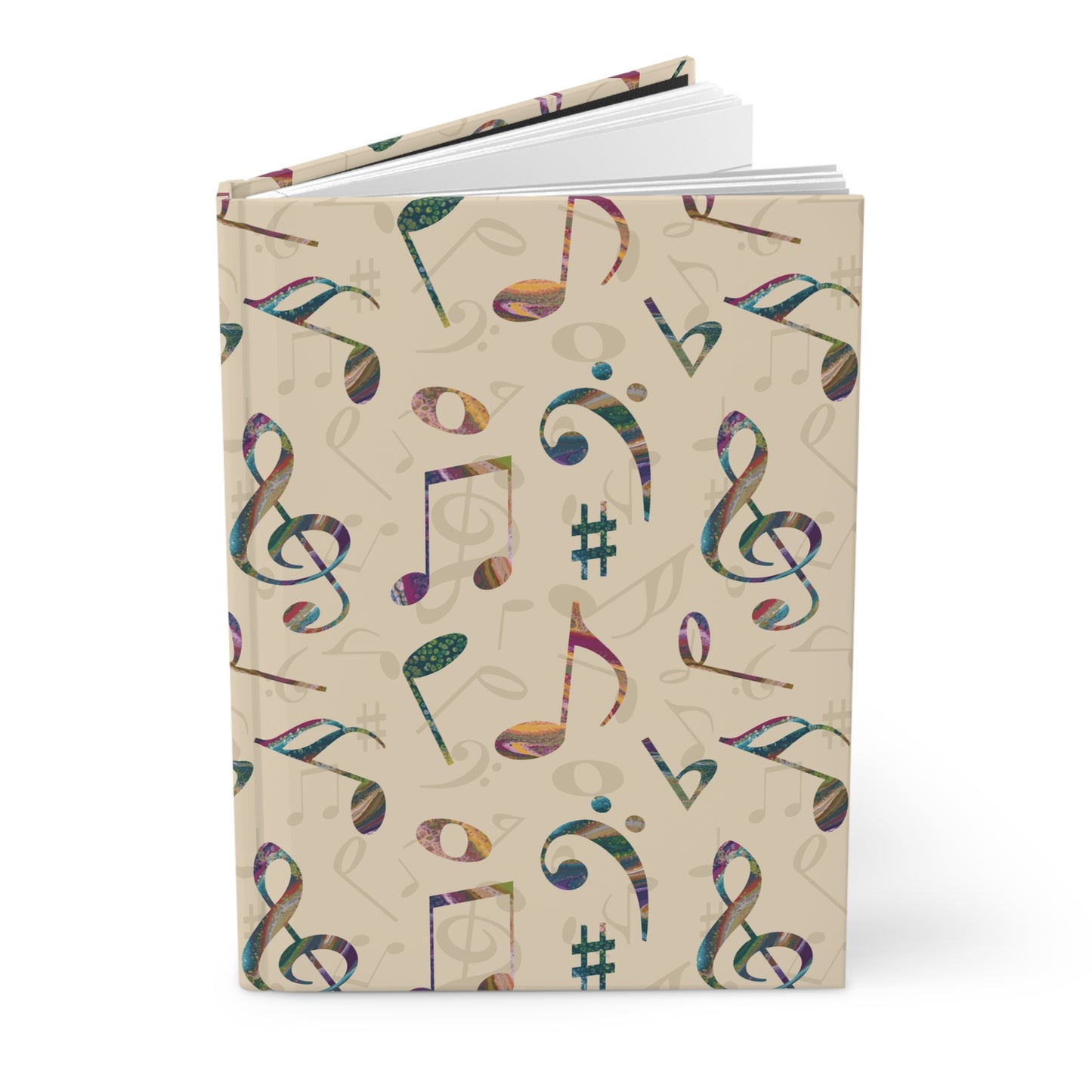 Colorful Music Notation Journal in Hardcover