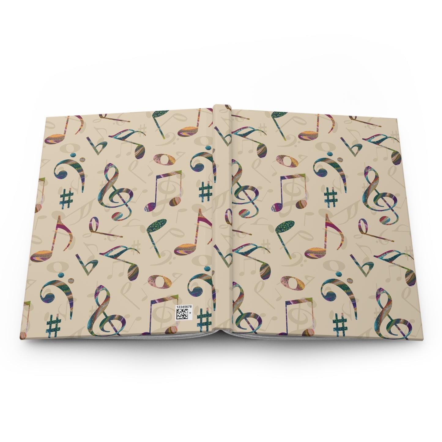 Colorful Music Notation Journal in Hardcover