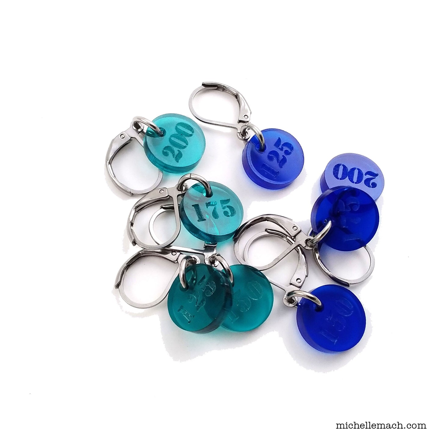 125-200 Number Stitch Markers (Set of 4)