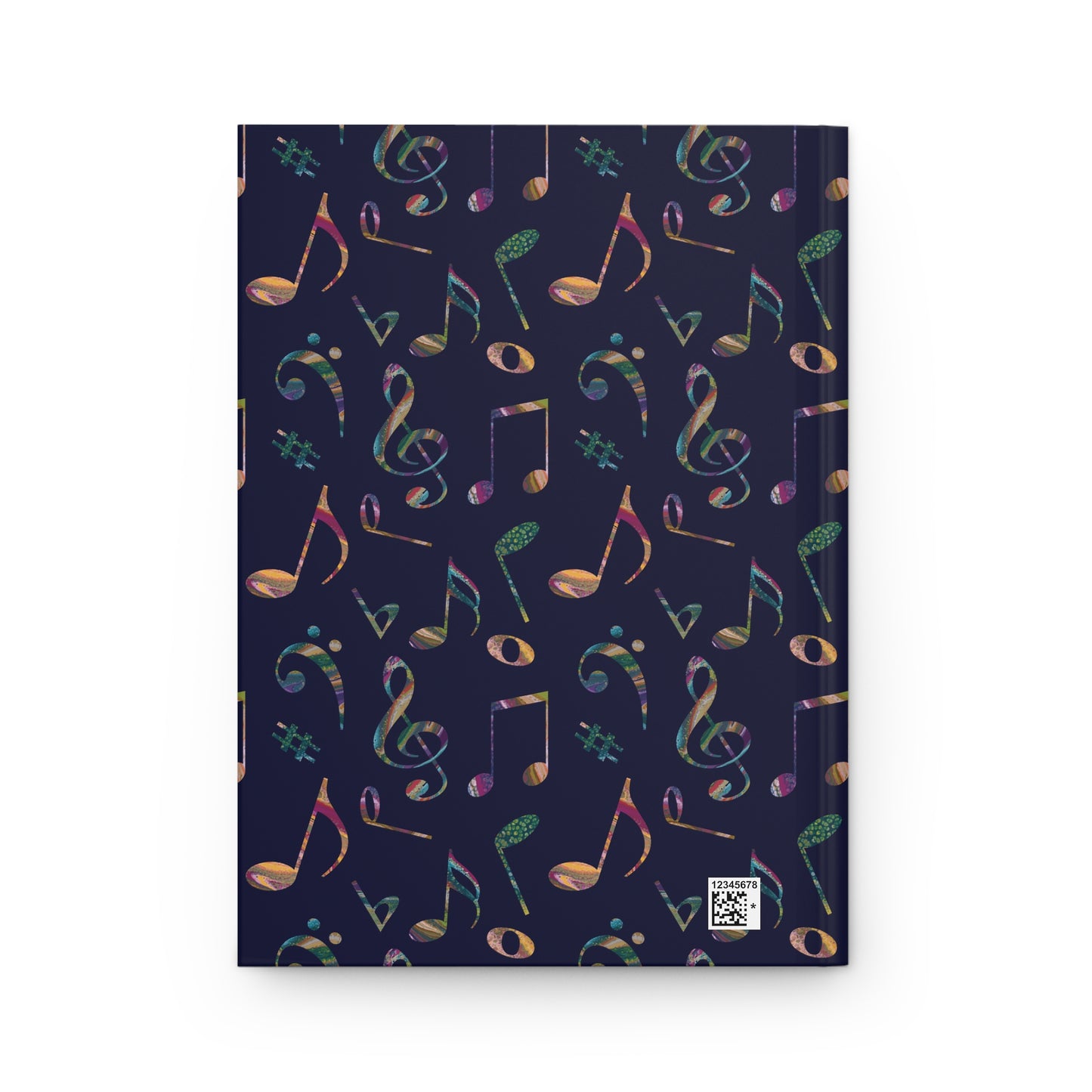 Dark Blue Music Notation Journal in Hardcover