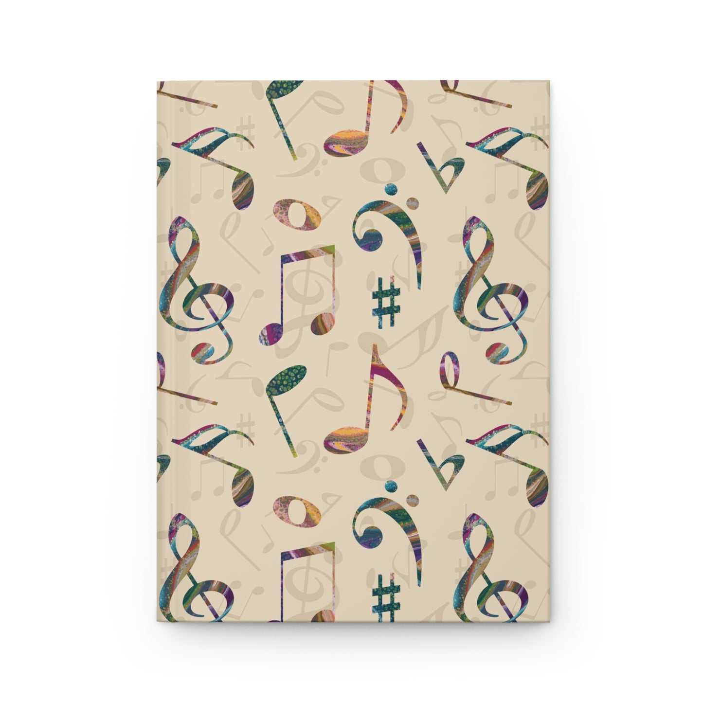 Colorful Music Notation Journal in Hardcover