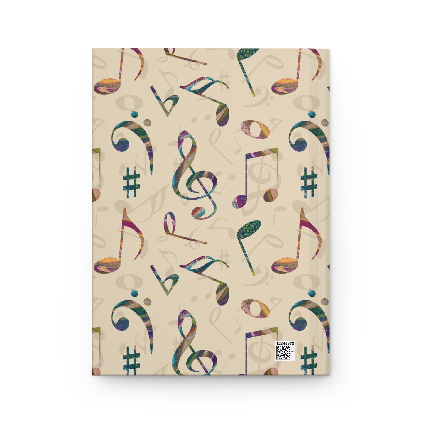 Colorful Music Notation Journal in Hardcover