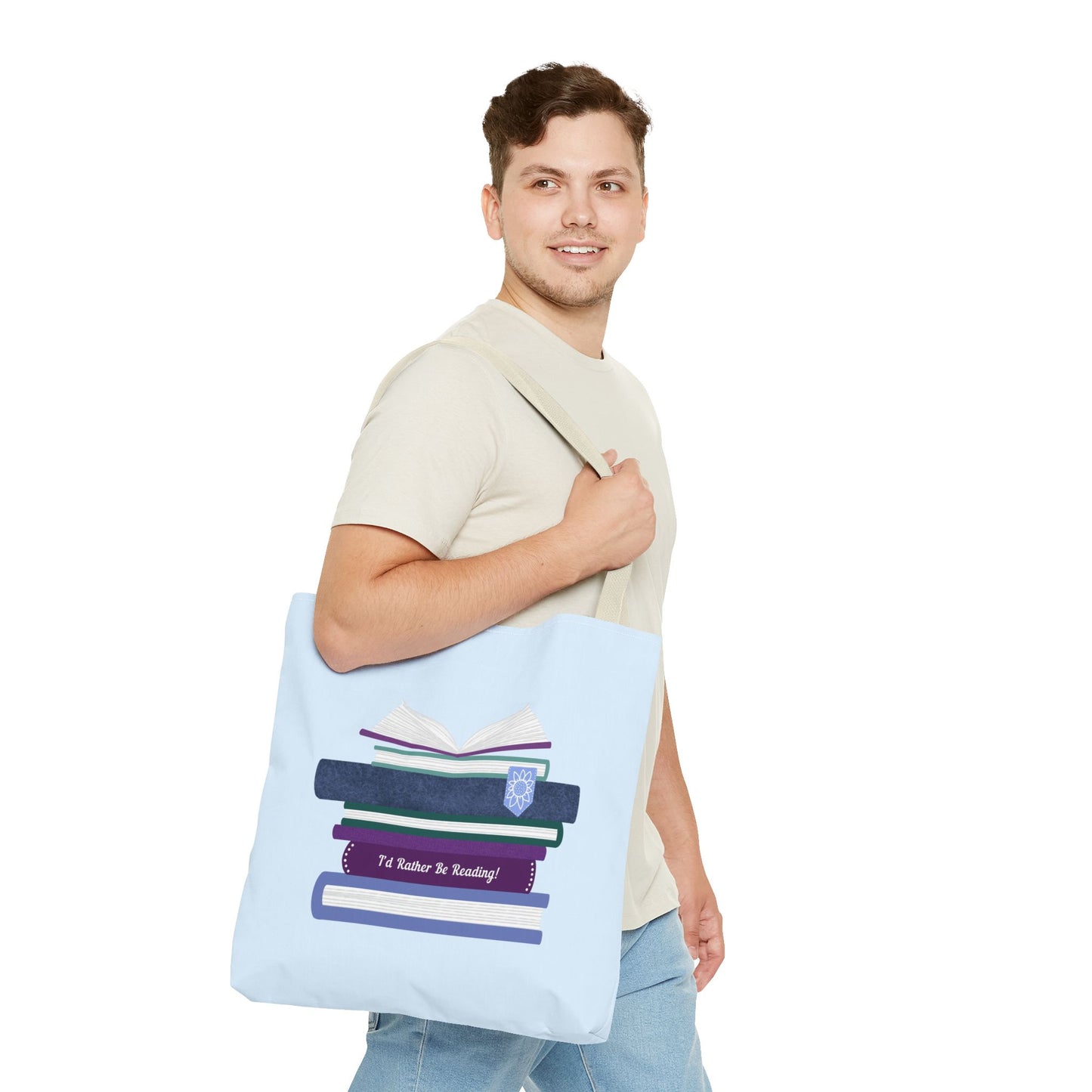 Book Stack Tote Bag