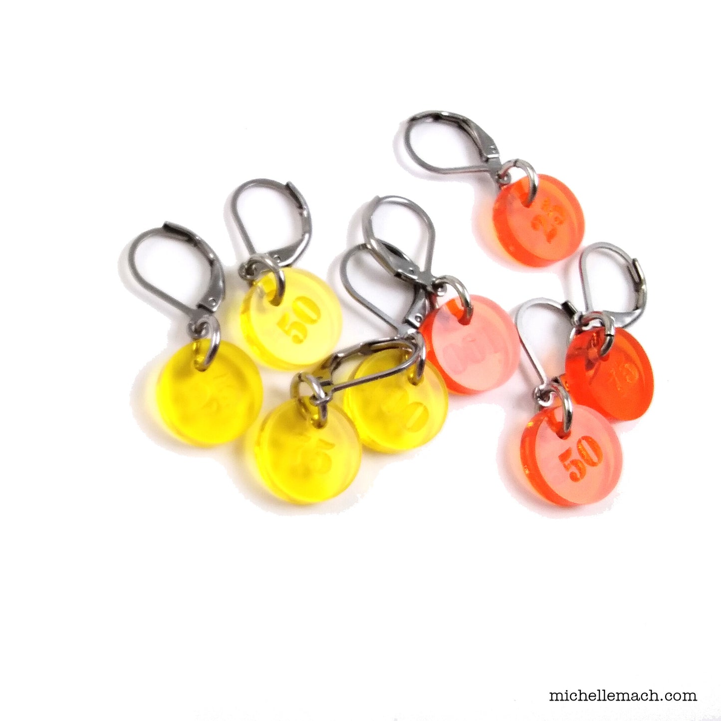 25-100 Number Stitch Markers (Set of 4)