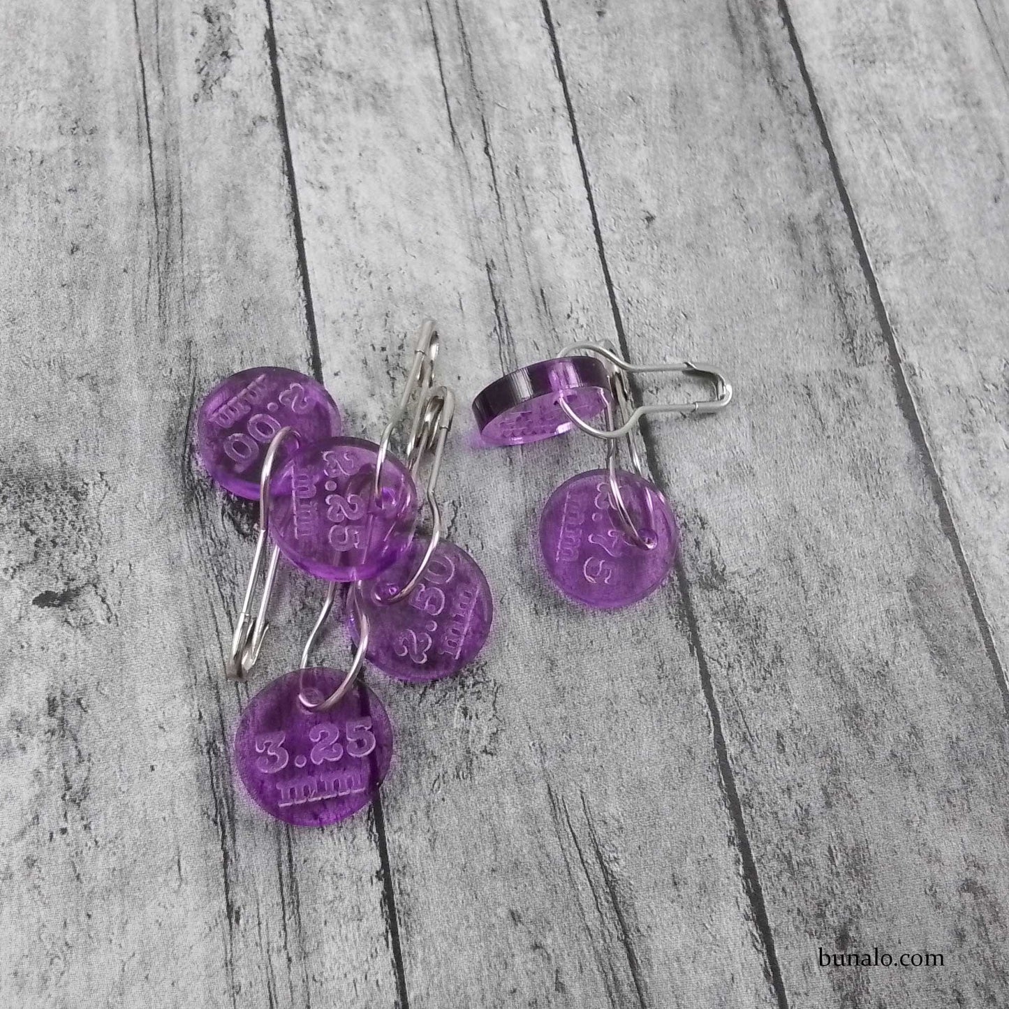 Crochet Stitch Markers - MM Number Sizes (Set of 6) Small Numbers