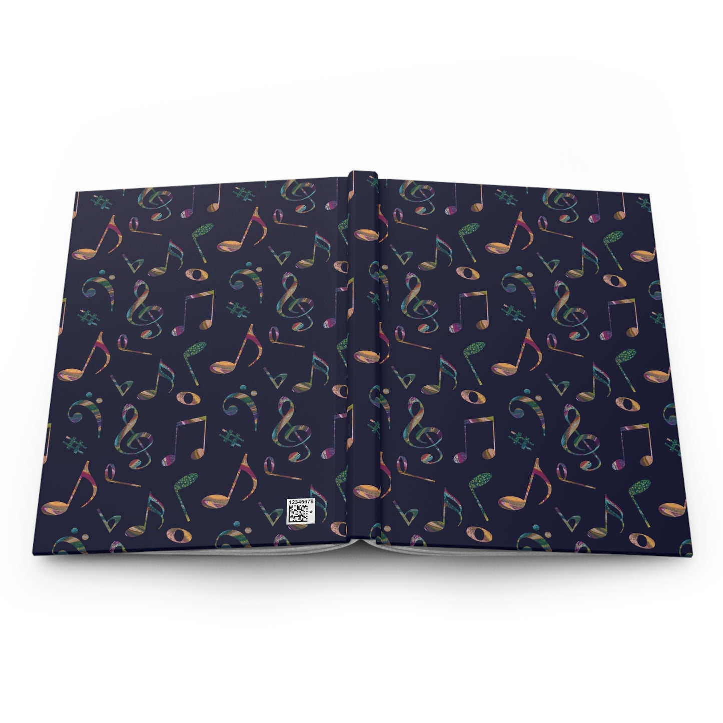 Dark Blue Music Notation Journal in Hardcover