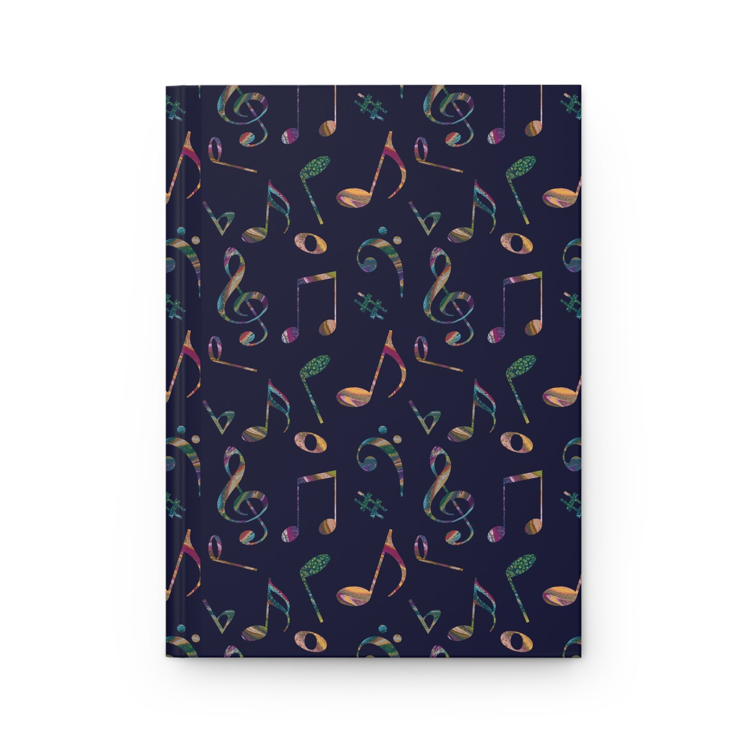 Dark Blue Music Notation Journal in Hardcover