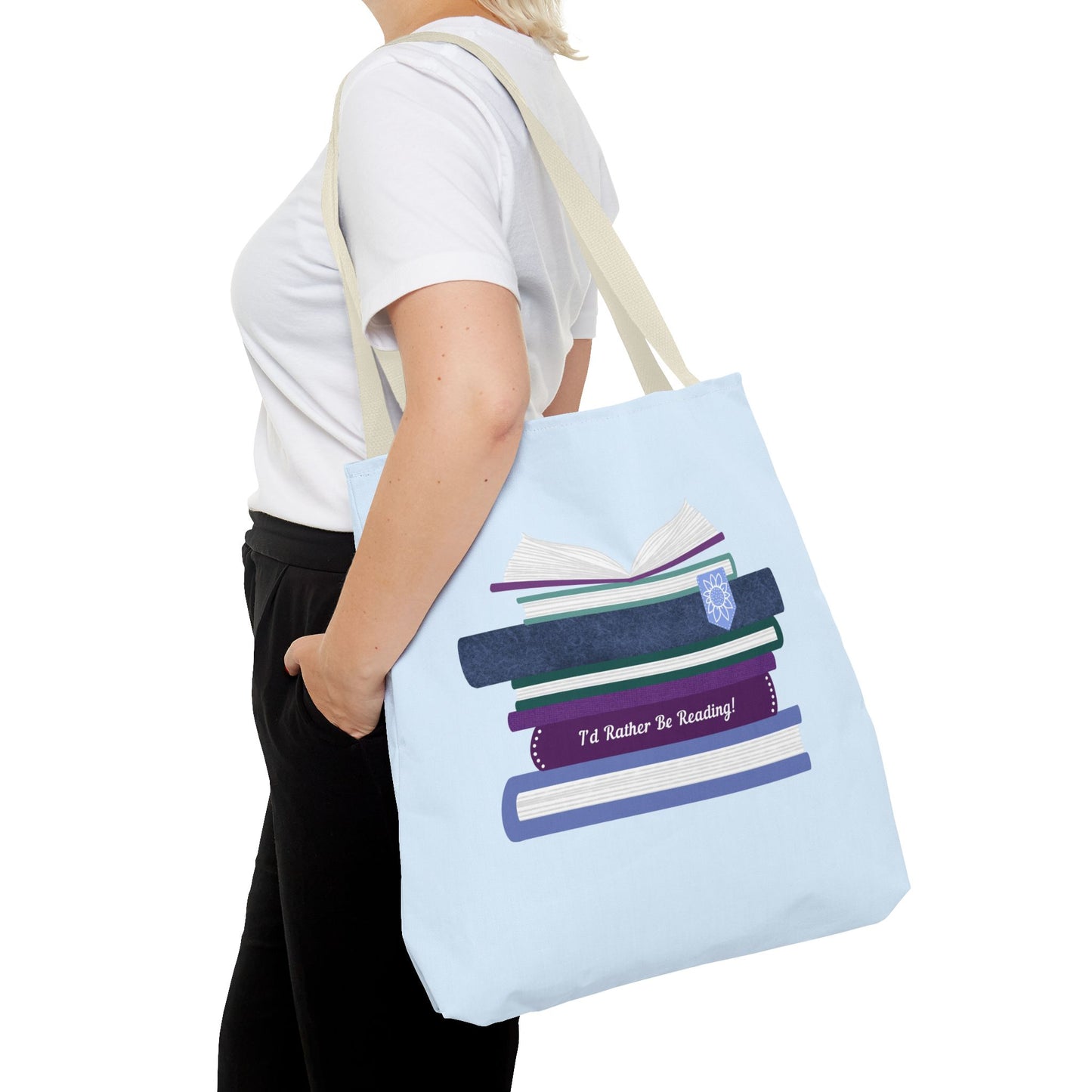 Book Stack Tote Bag