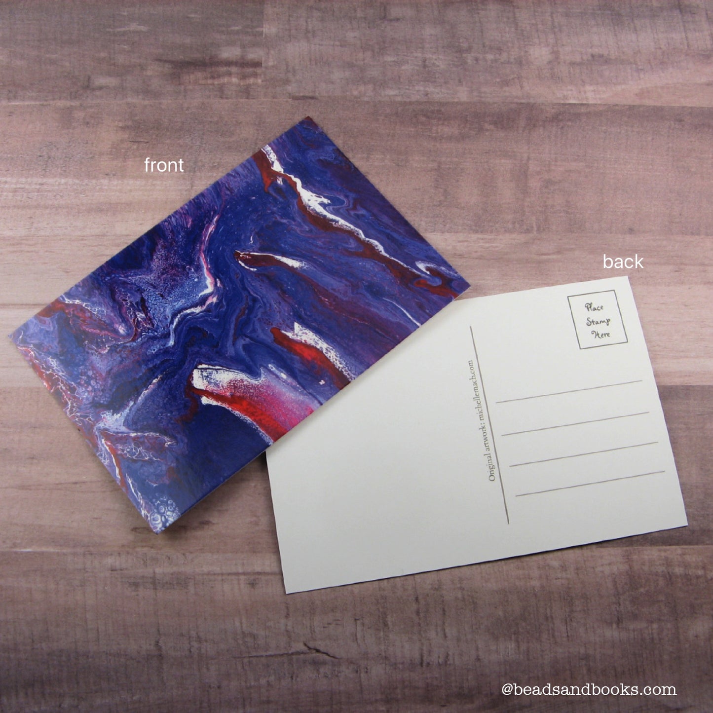Red, White, and Blue Abstract Postcards (Set of 50)