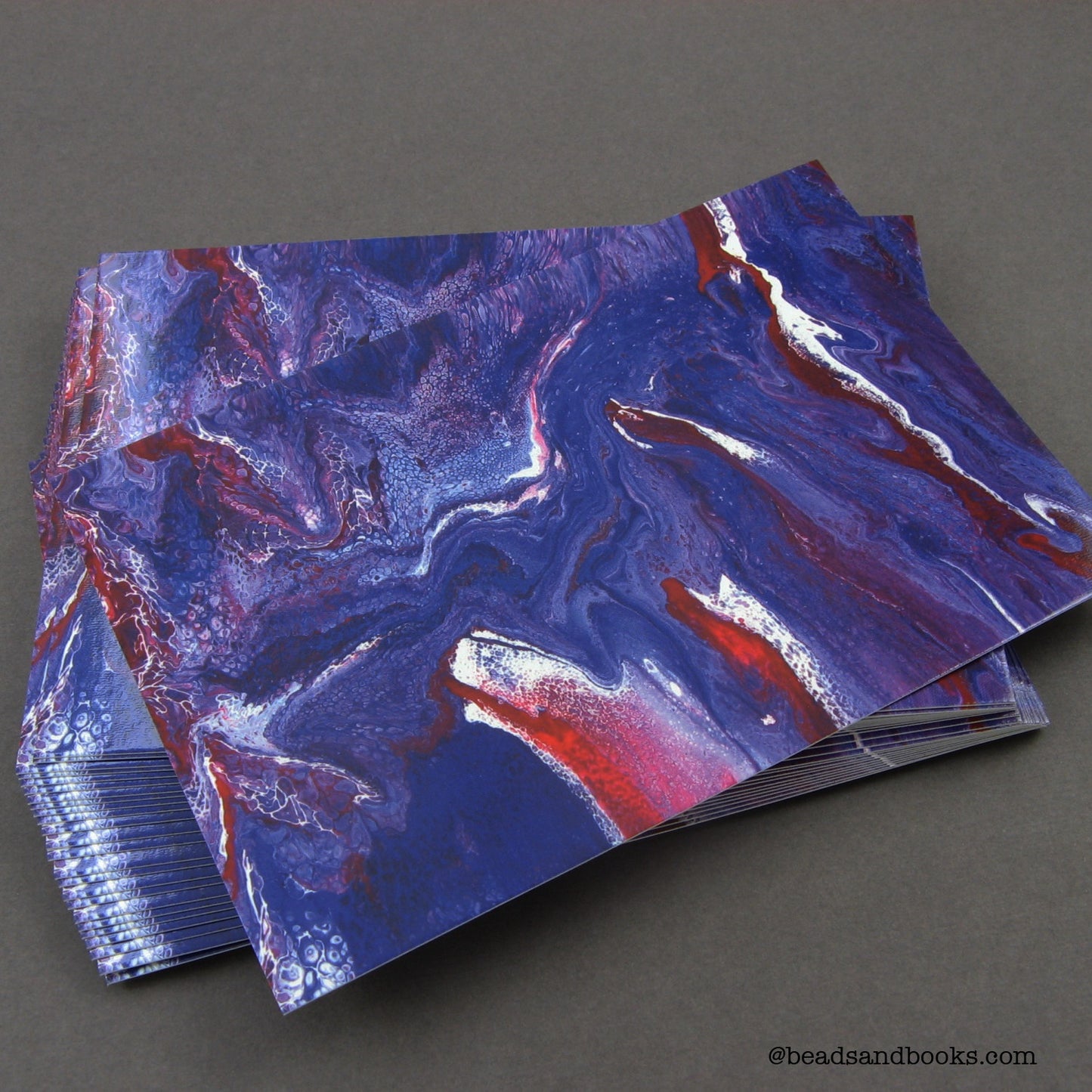 Red, White, and Blue Abstract Postcards (Set of 50)