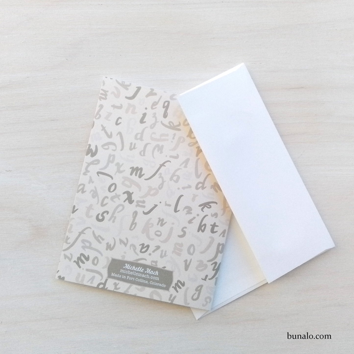 Calligraphy Letters Note Card