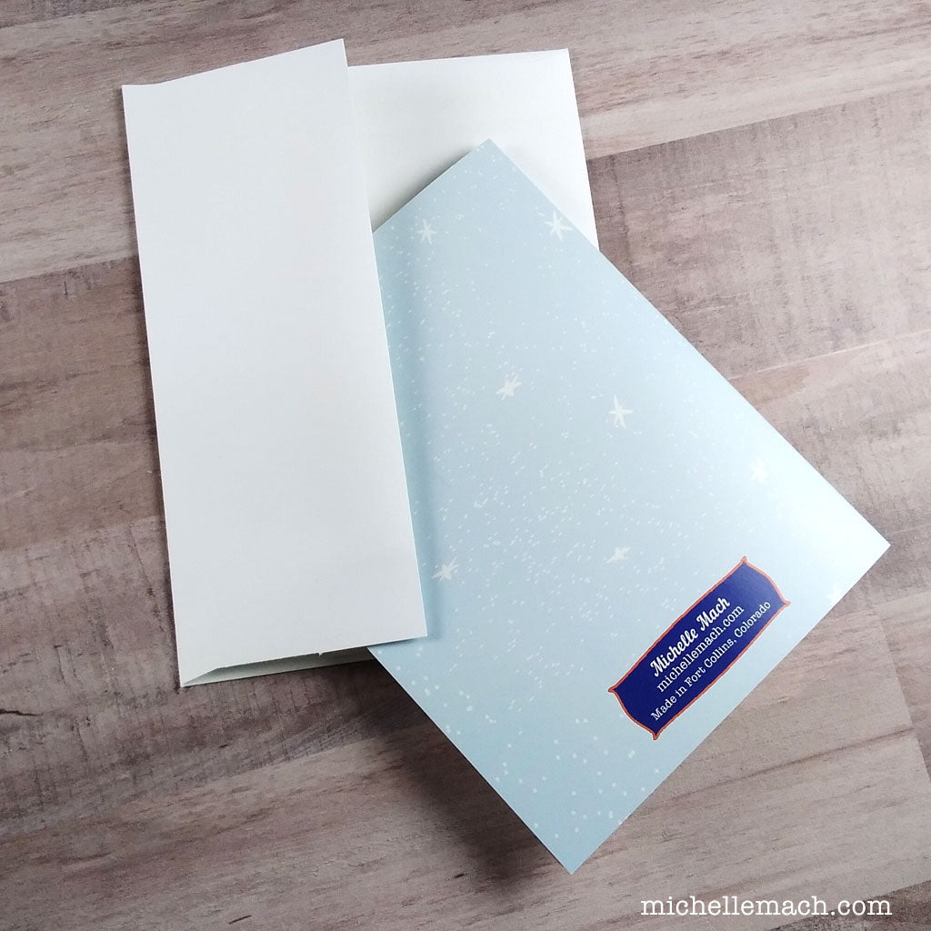 Happy Snowman Card with School Colors
