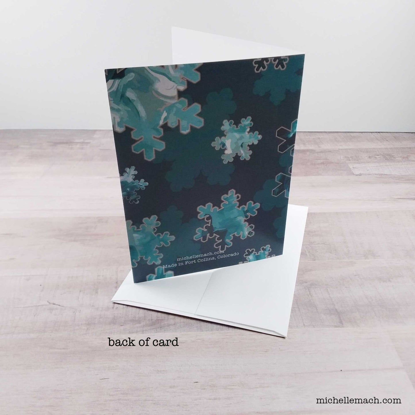 Teal Snowflake Card