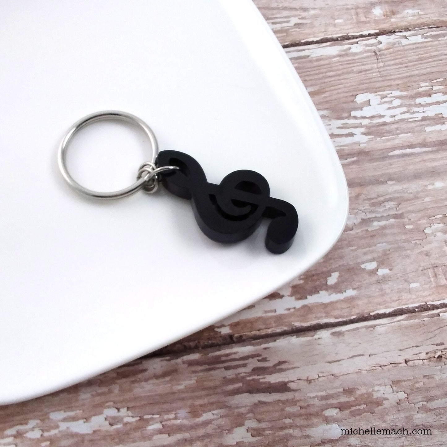 Treble Clef and Bass Clef Keychains