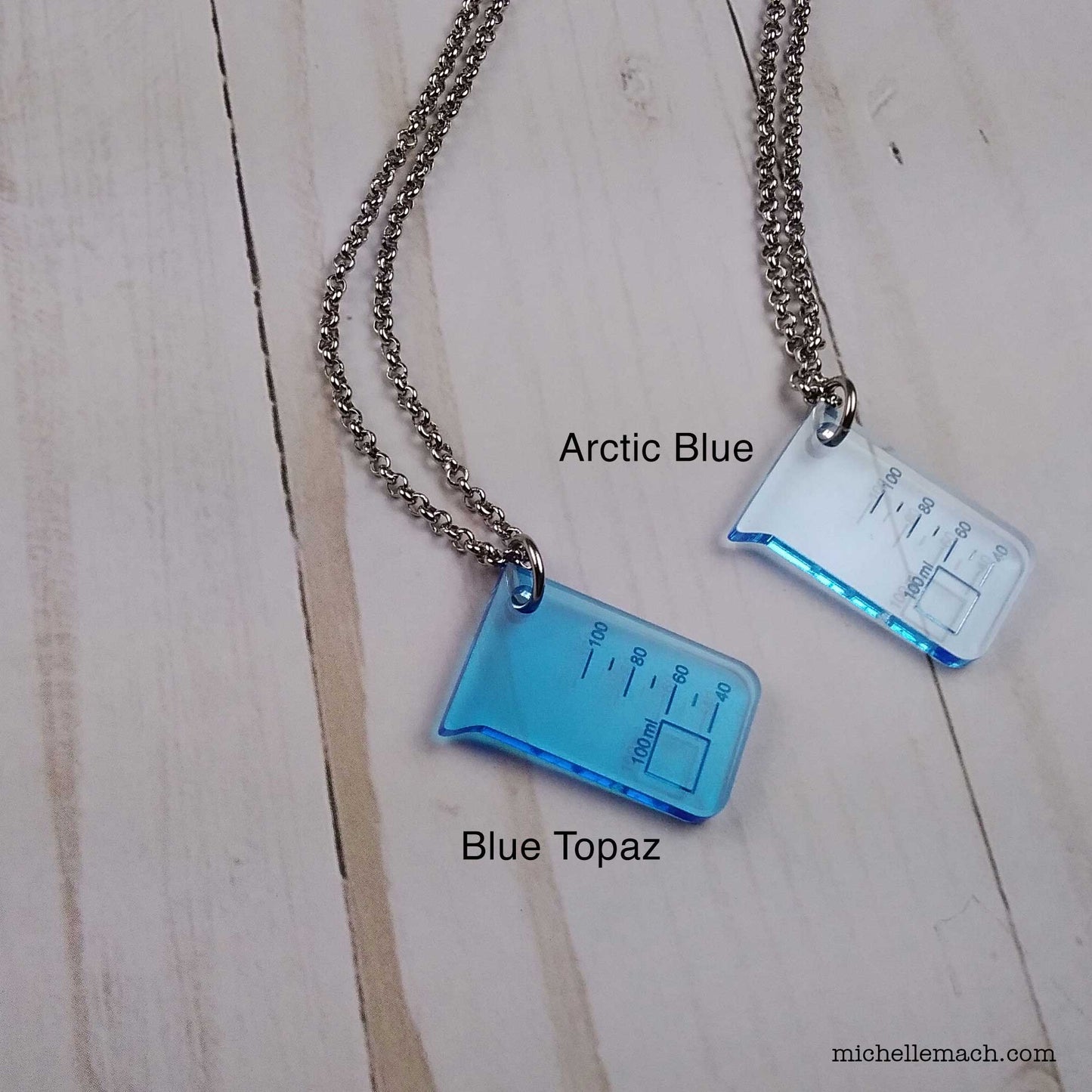Beaker Necklace with Steel Chain