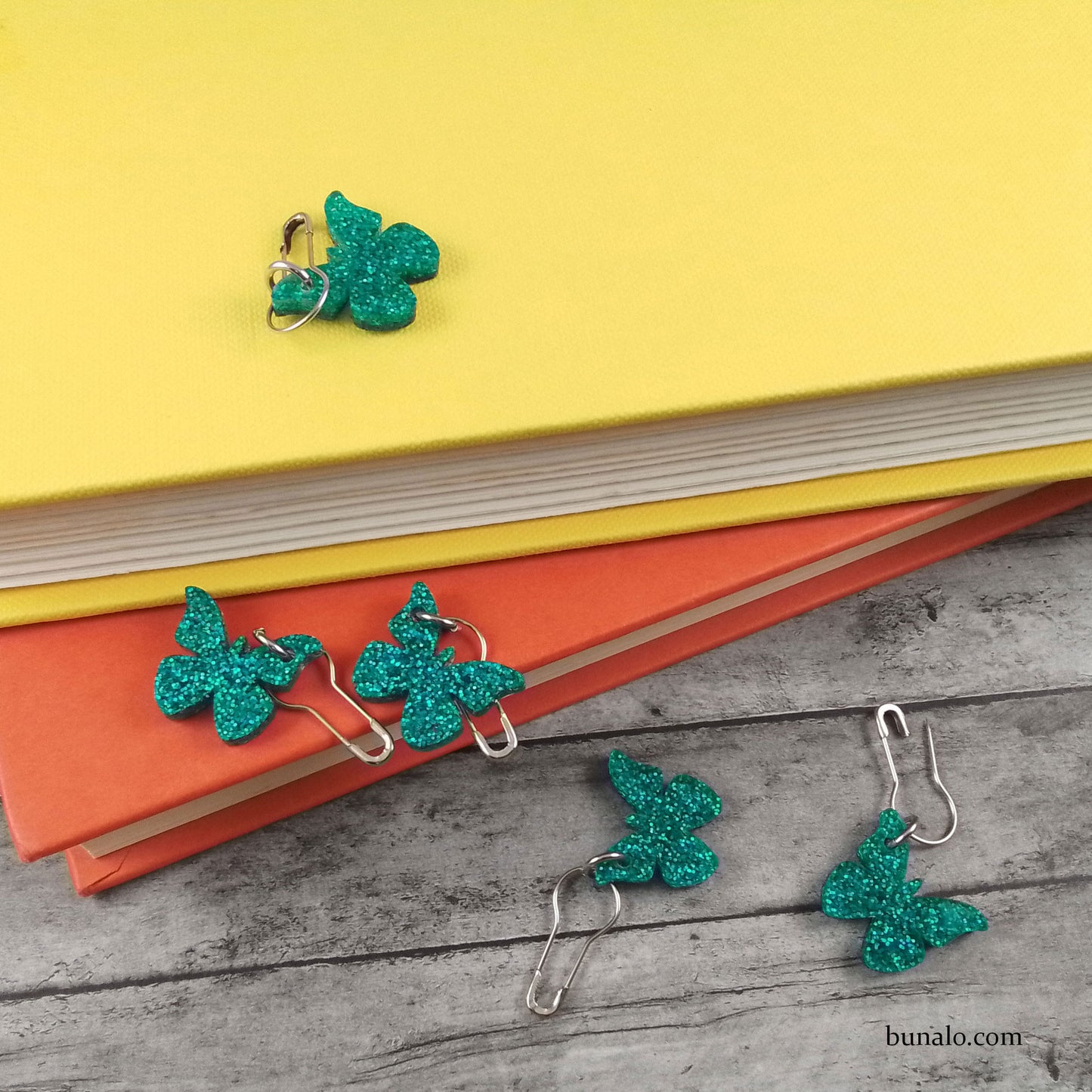 Sparkly Butterfly Stitch Markers (Set of 5)