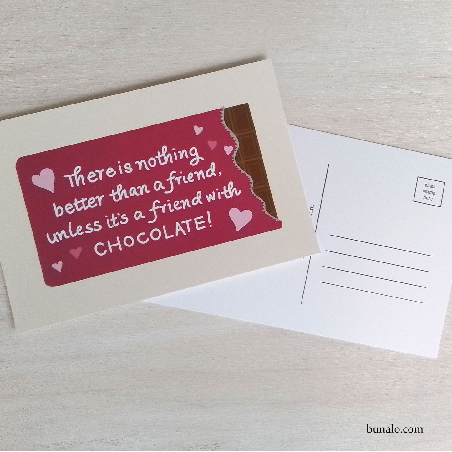 Friend Loves Chocolate Postcard