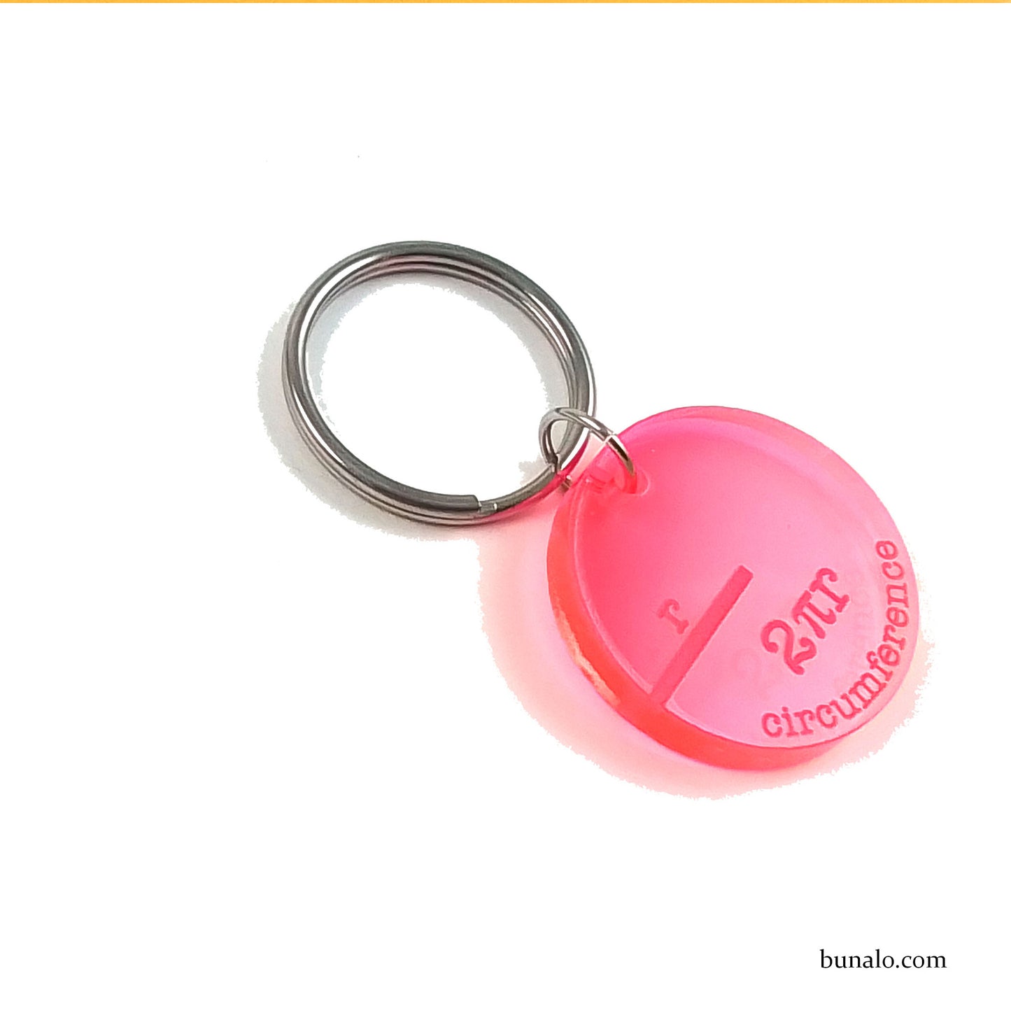 Circle Keychain with Circumference Formula