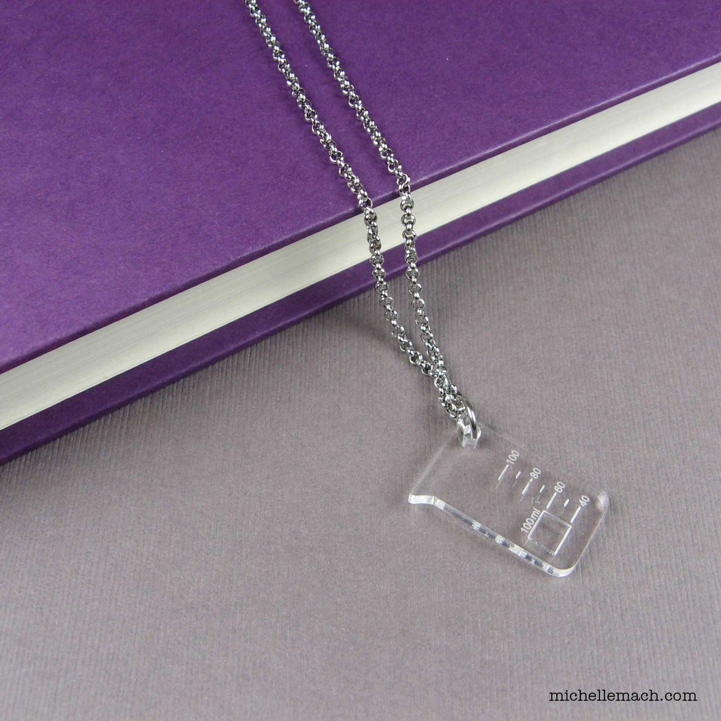 Beaker Necklace with Steel Chain