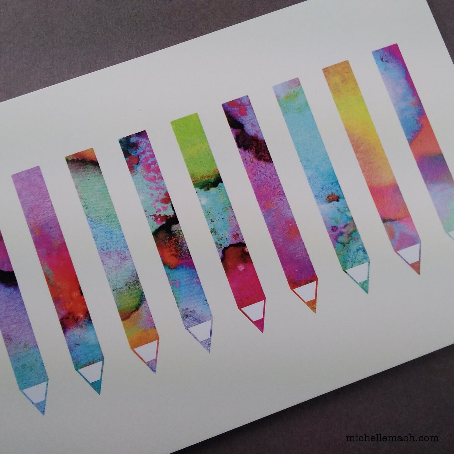 Colorful Pencils Postcard