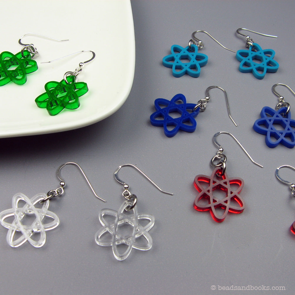 Colorful Atom Earrings
