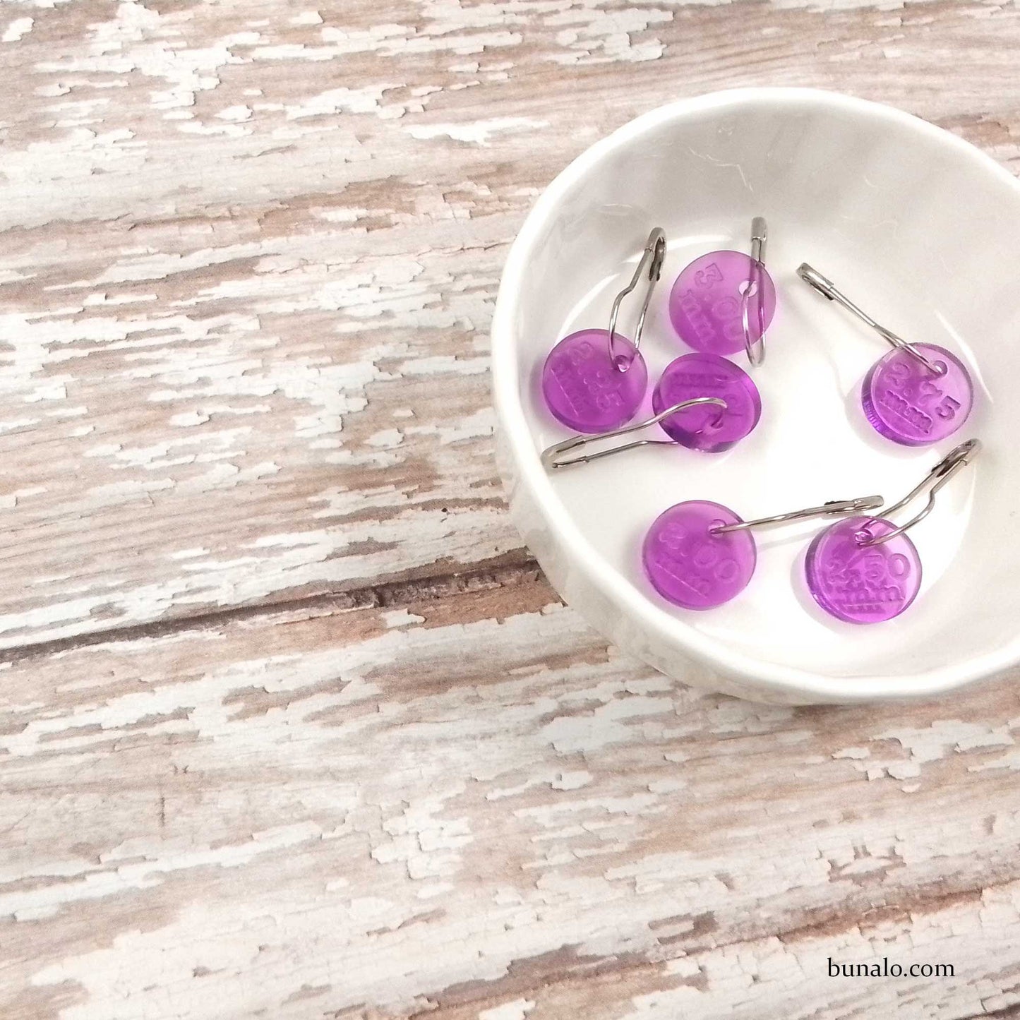 Crochet Stitch Markers - MM Number Sizes (Set of 6) Small Numbers