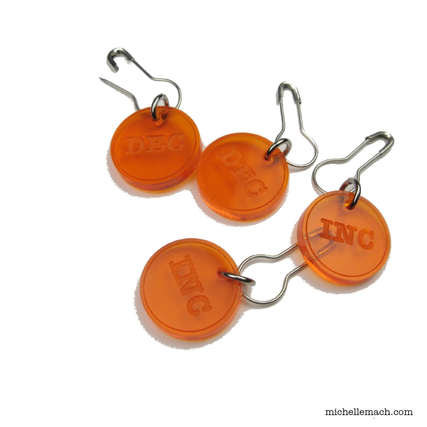Inc, Dec Stitch Markers (Set of 4)