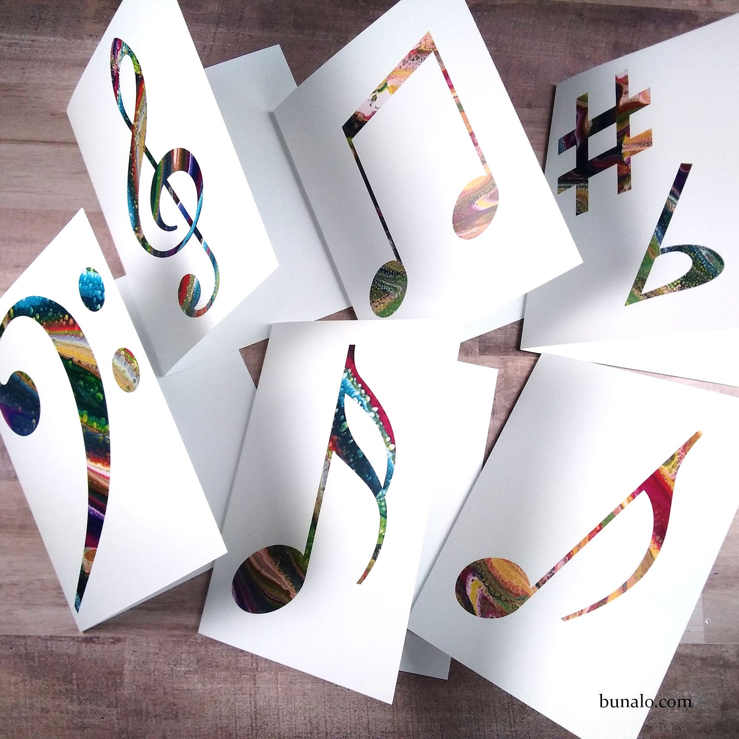 Music Note Cards (Assorted Set of 6)