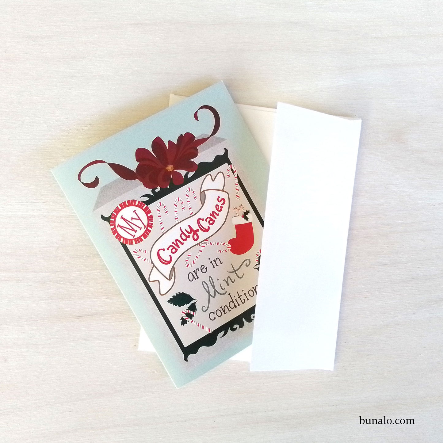 Funny Candy Cane Christmas Card