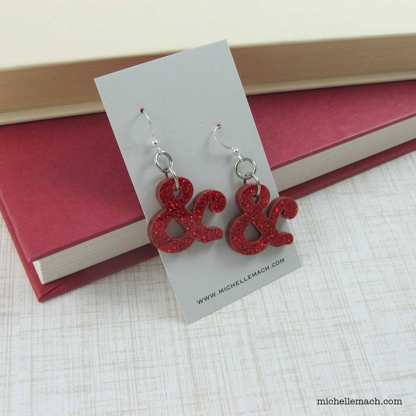 Glitter Punctuation Earrings (Comma, Question Mark, Exclamation Point, Ampersand)