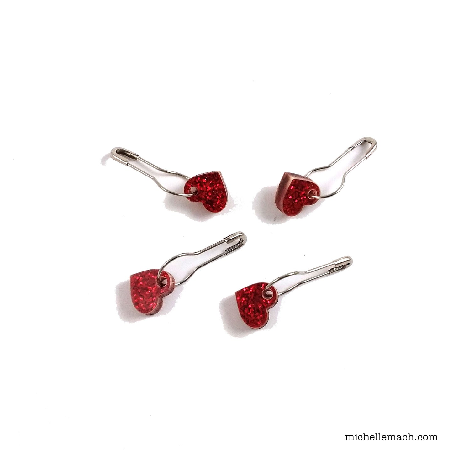 Tiny Star or Heart Stitch Markers (Set of 5)