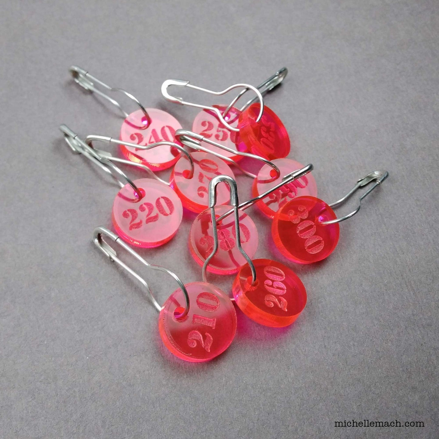 210-300 Number Stitch Markers (Set of 10)
