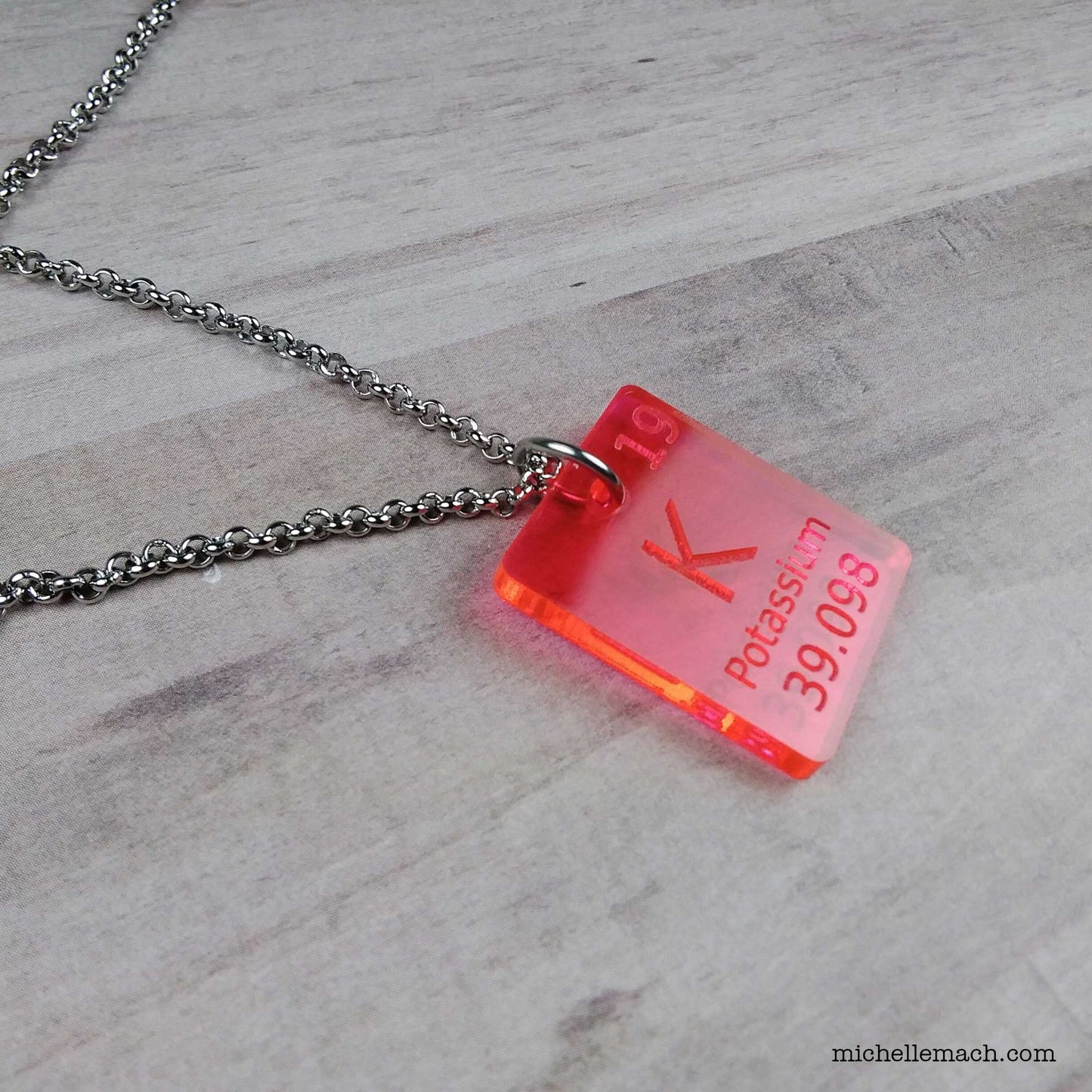 Periodic Table Element Necklace for Scientist