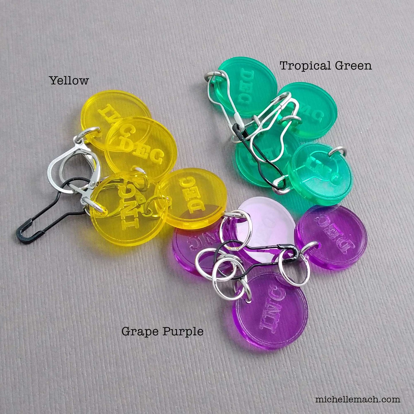 Inc, Dec Stitch Markers (Set of 4)