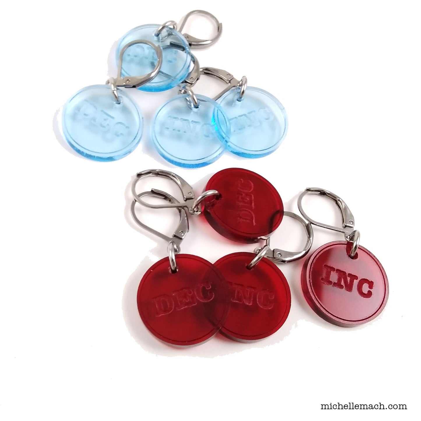 Inc, Dec Stitch Markers (Set of 4)