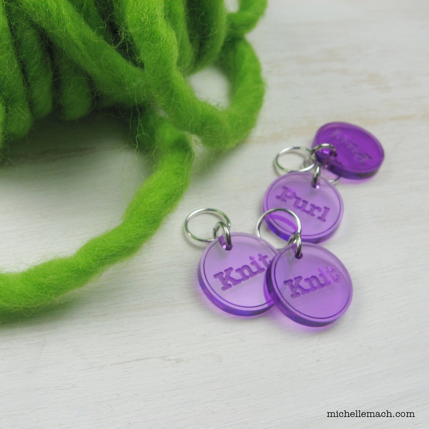 Knit and Purl Stitch Markers (Set of 4)