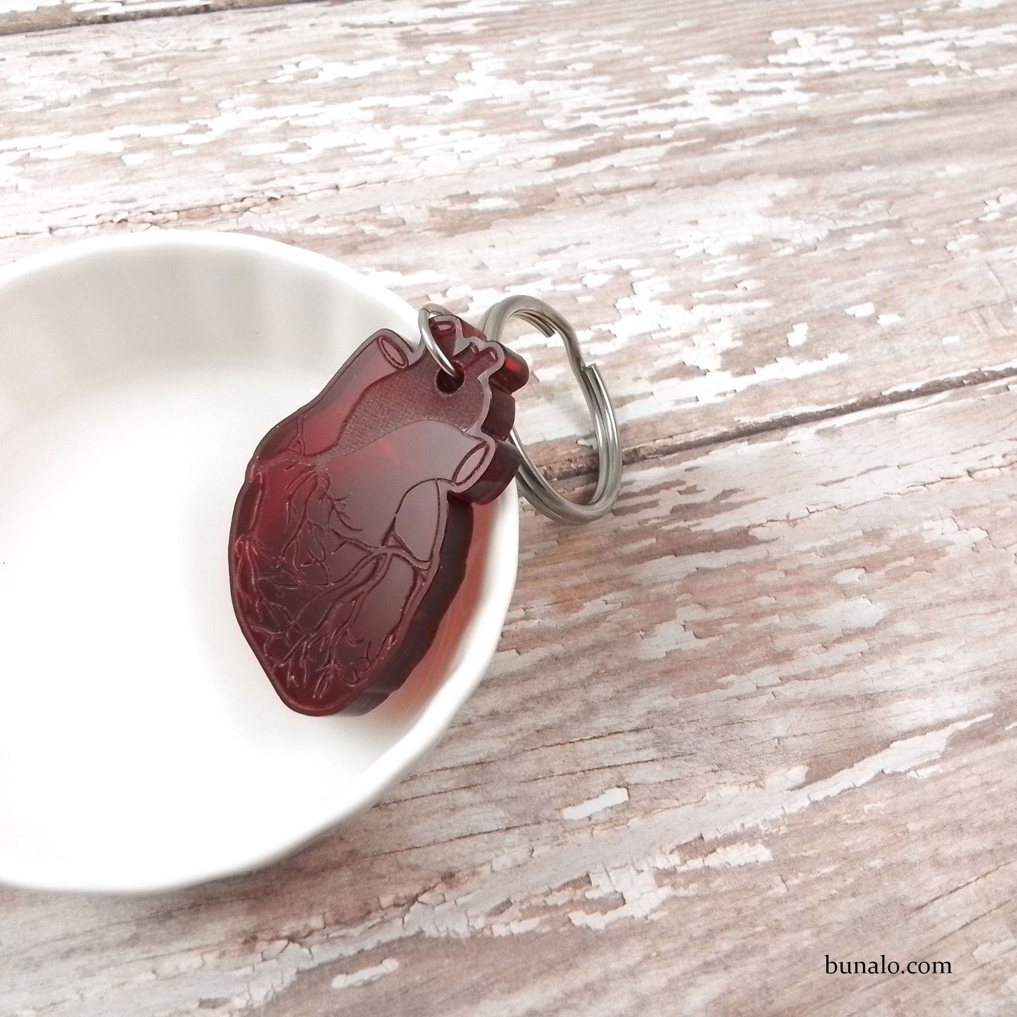 Anatomical Heart Keychain