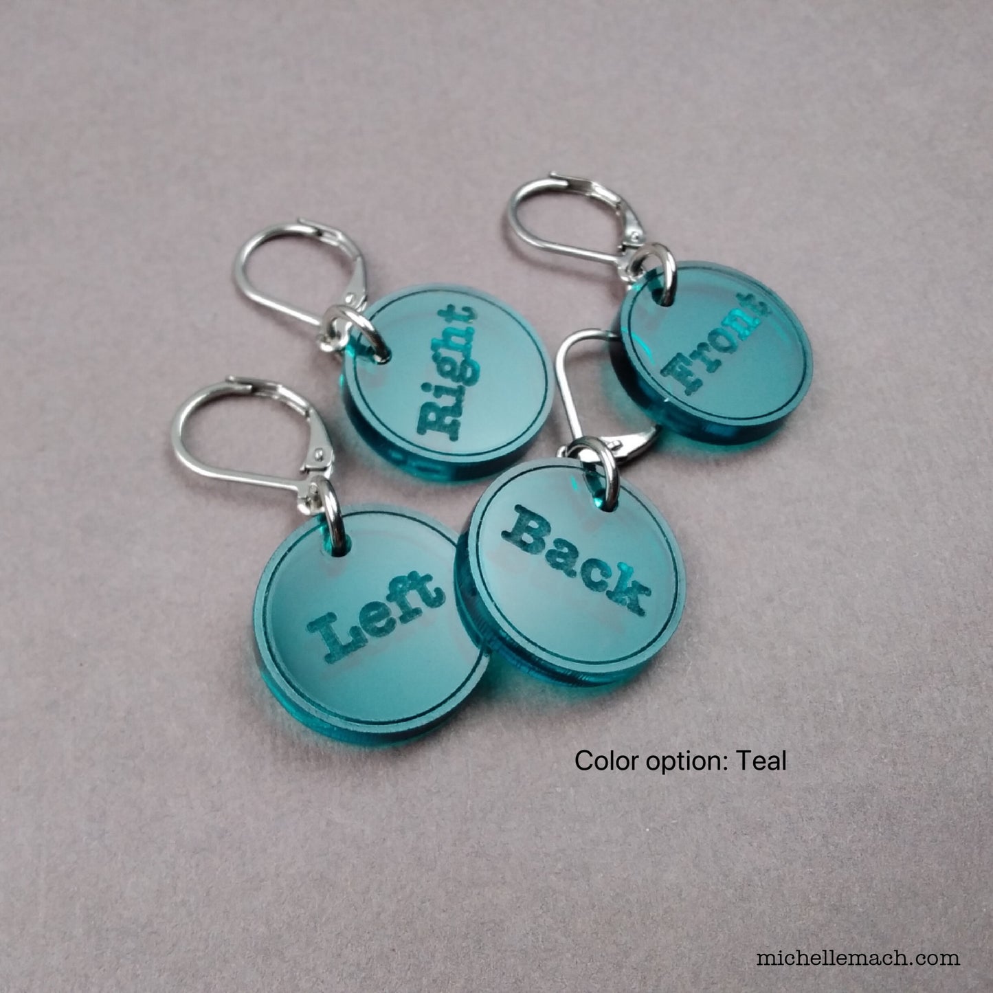 Back, Front, Left, Right Placeholder Markers (Set of 4)