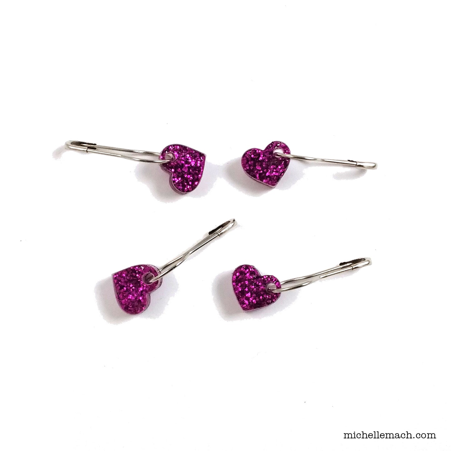 Tiny Star or Heart Stitch Markers (Set of 5)