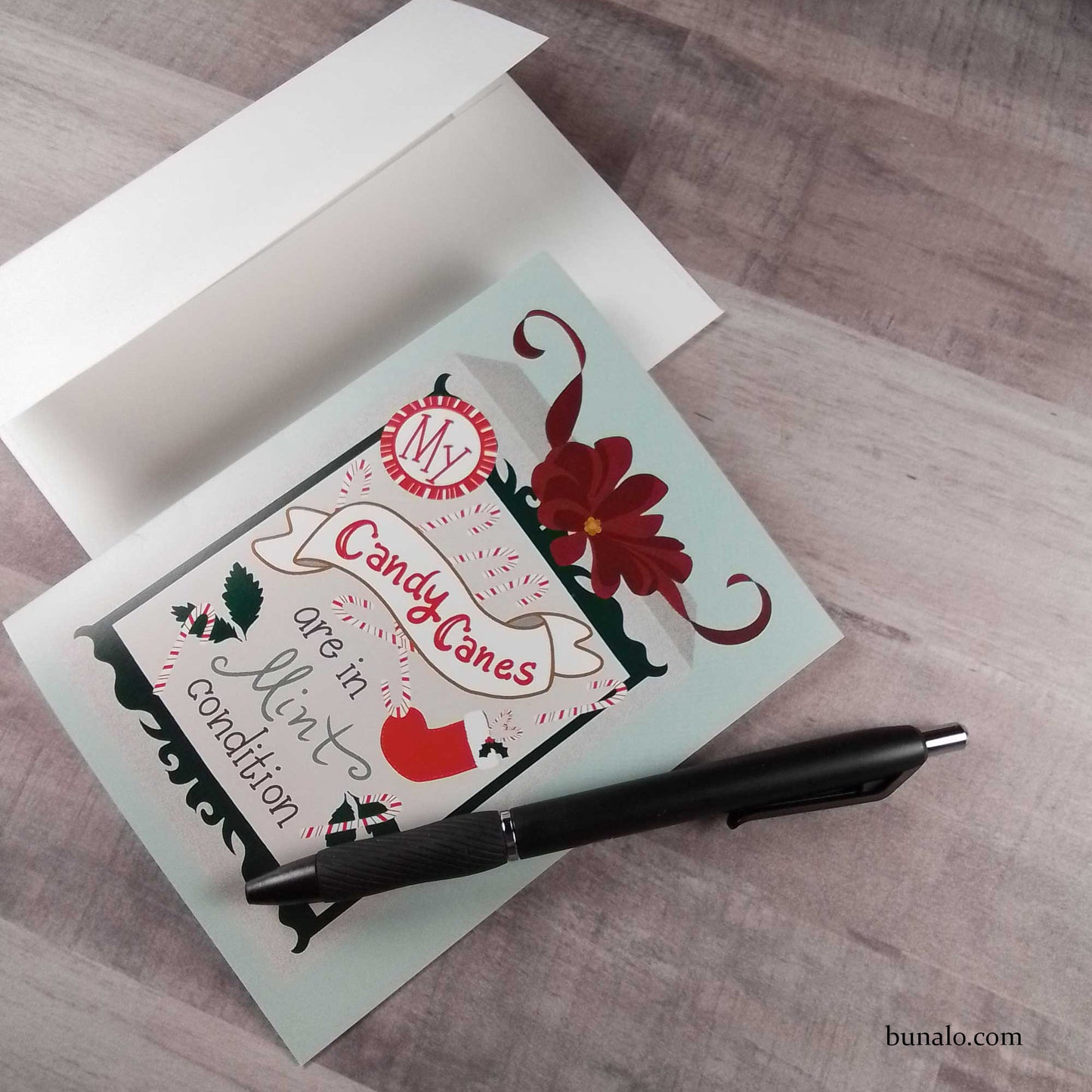 Funny Candy Cane Christmas Card