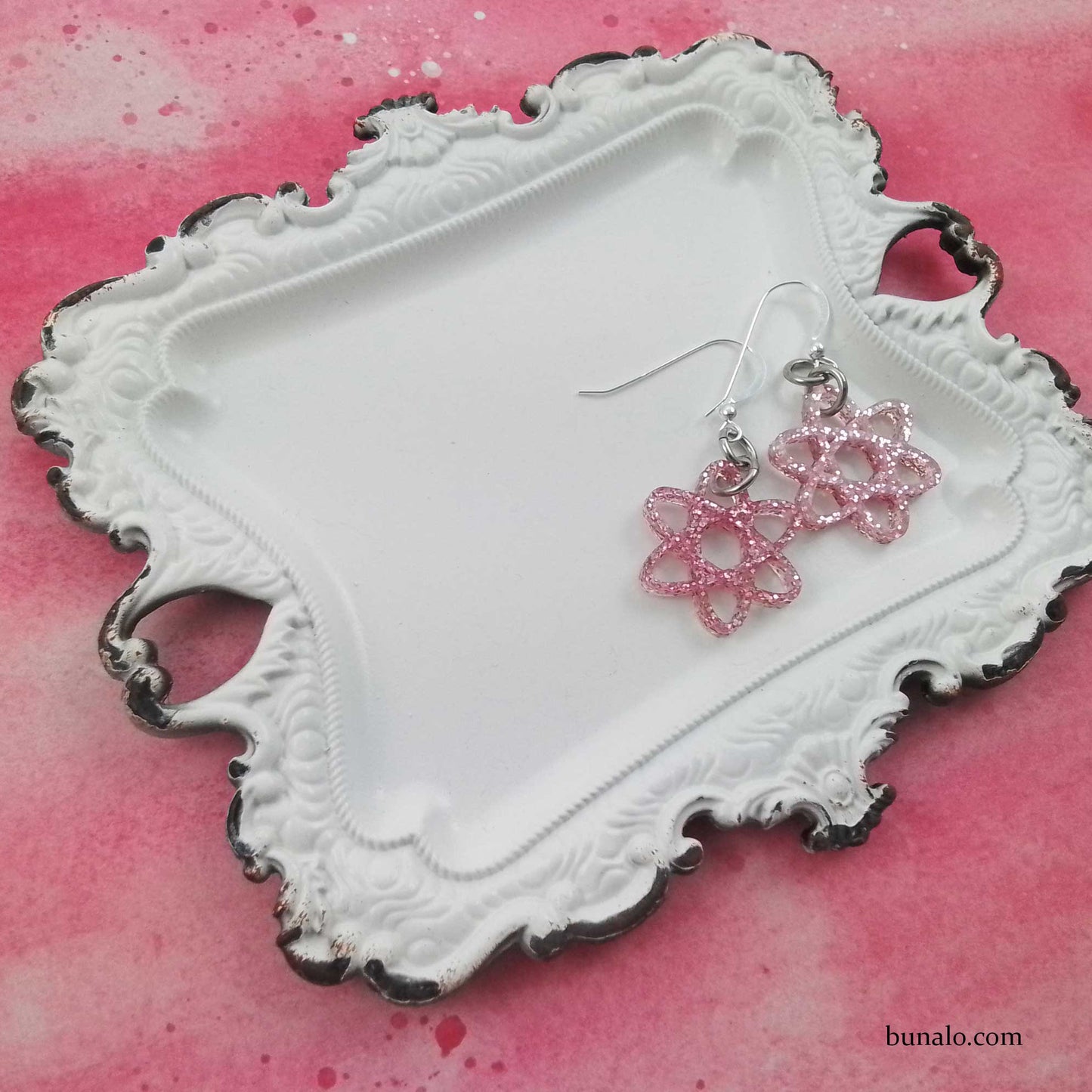 Sparkly Atom Earrings