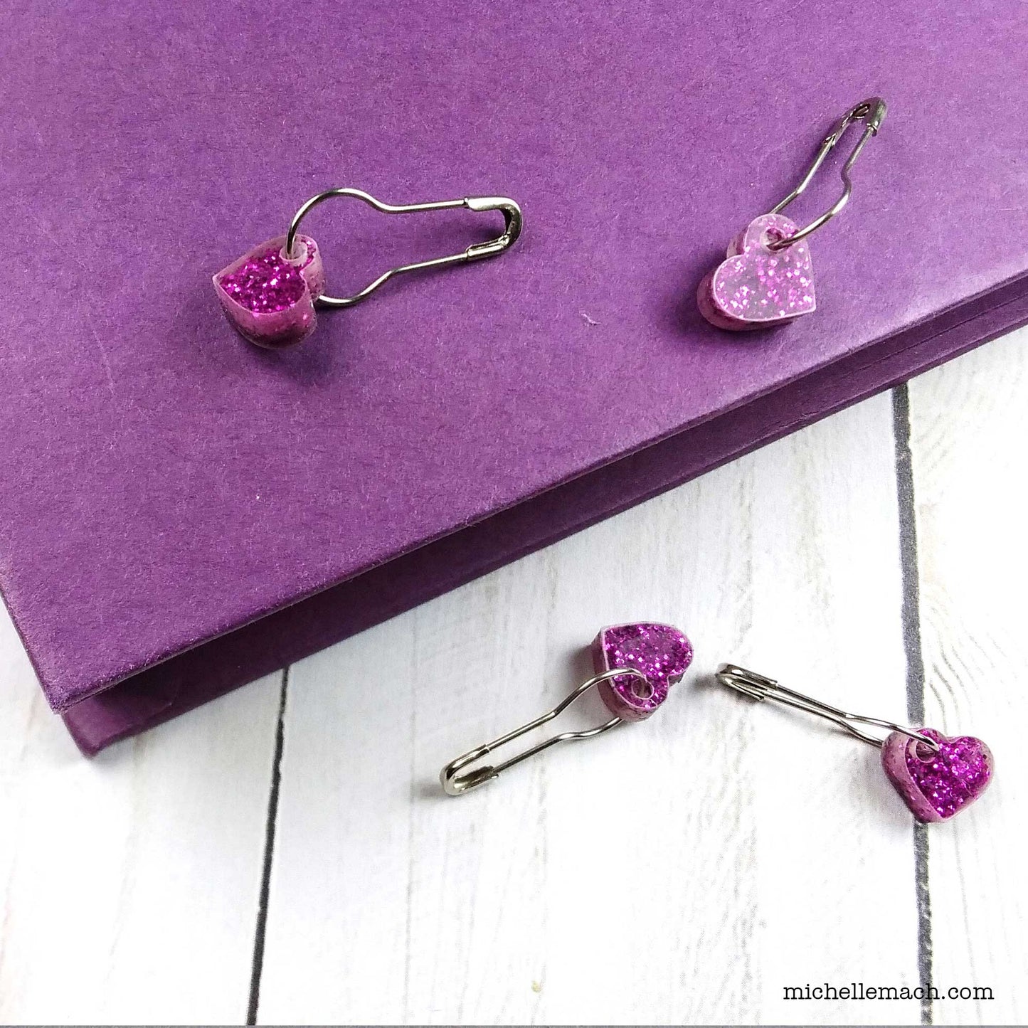 Tiny Star or Heart Stitch Markers (Set of 5)