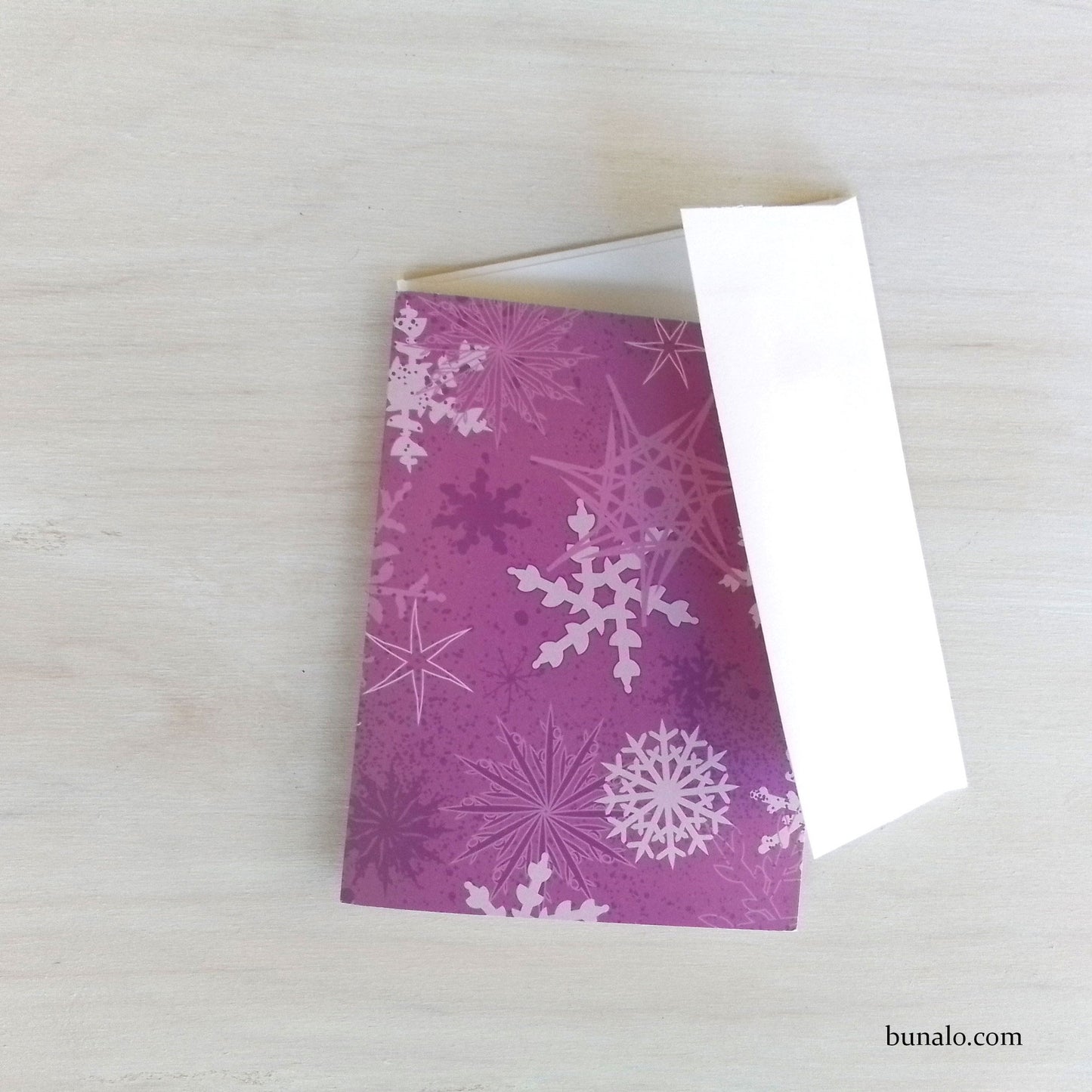 Snowflake Card in Pink or Purple