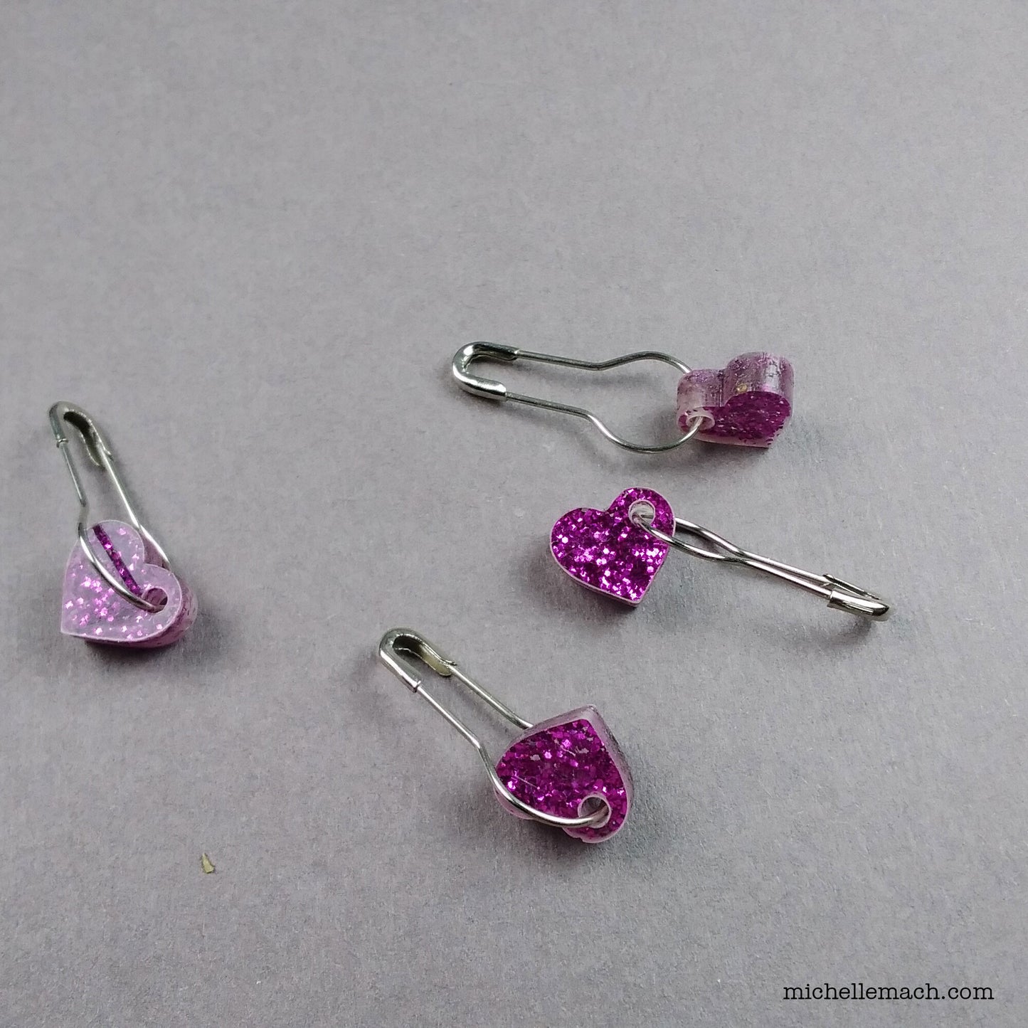 Tiny Star or Heart Stitch Markers (Set of 5)