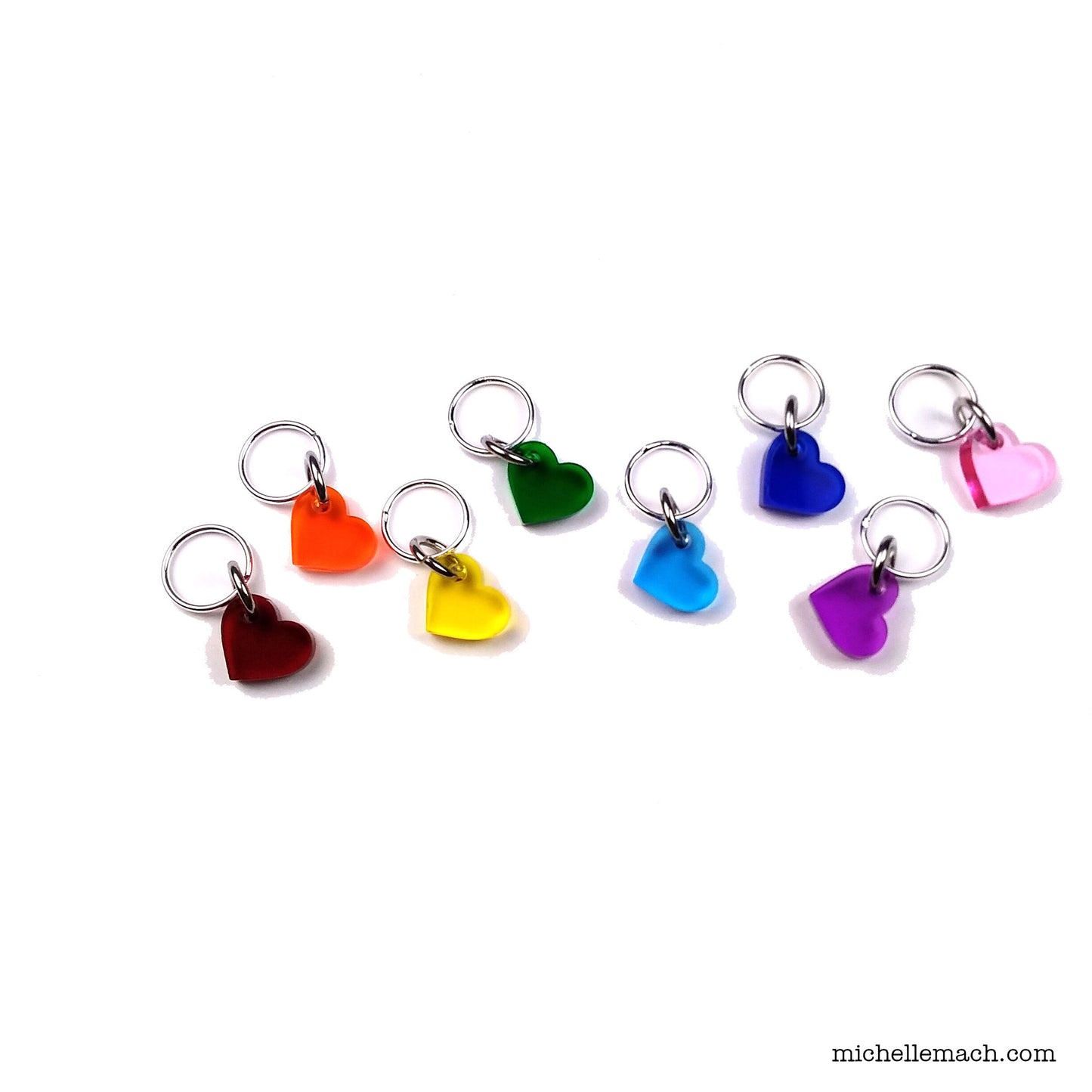 Heart Stitch Markers (Rainbow Assortment)