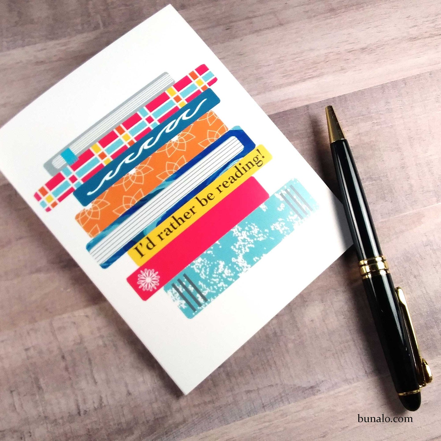 Reading Books Notecard