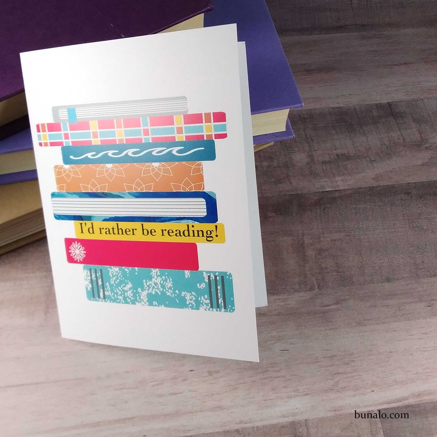 Reading Books Notecard