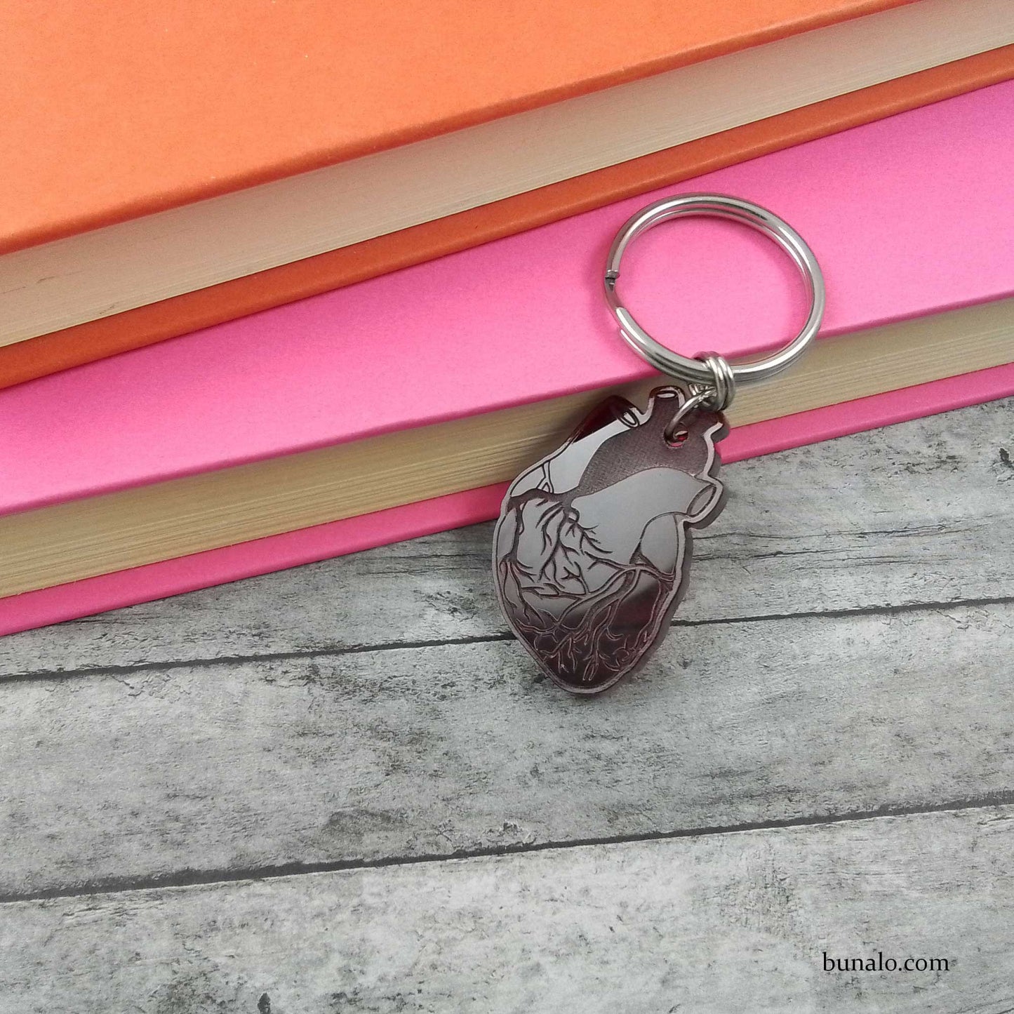 Anatomical Heart Keychain