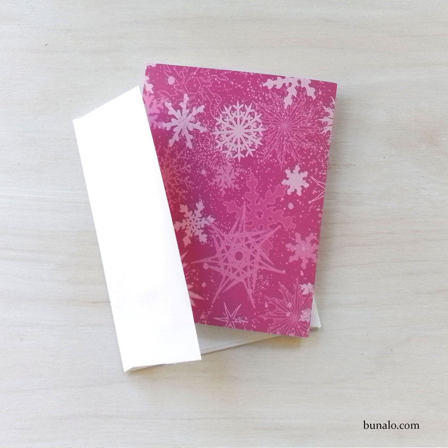 Snowflake Card in Pink or Purple